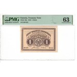 Estonia 1 Mark 1919 - PMG 63 Choice Uncirculated
