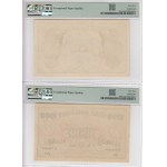 Estonia 1000 Marka ND (1922) BACK SPECIMEN & 1927 FRONT SPECIMEN - PMG EPQ 65 Gem Uncirculated & 64 Choice Uncirculated (2)