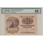Estonia 50 Krooni 1929 - PMG EPQ 66 Gem Uncirculated