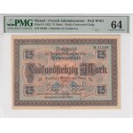 Lithuania, Memel 75 Mark 1922 - PMG 64 Choice Uncirculated