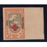 Estonia Red Cross stamp 2 1/2 Marka / 3 1/2 Marka with Aita hädalist overprint 1923 - Imperforate