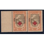 Estonia Red Cross stamp 2 1/2 Marka / 3 1/2 Marka with Aita hädalist overprint 1923 - Pair of Perforated & VertiCally Perforated - Signed by K. Kokk