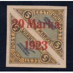 Estonia stamp airmail 5+5 Marka with 20 Marka 1923 overprint - Imperforated
