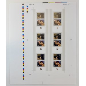 Estland Briefmarkenbogen, Johann Köler, 2001, Ungezähnt