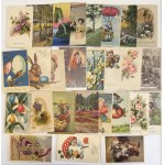 Group of Postcards with Stamps: Mostly Estonia - Eastern, Birthday wishes etc (52)