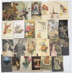 Group of Postcards with Stamps: Mostly Estonia - Eastern, Birthday wishes etc (52)