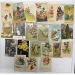 Group of Postcards with Stamps: Mostly Estonia - Holiday Greetings, Eastern, Birthday wishes etc (51)
