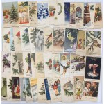 Group of Postcards with Stamps: Mostly Estonia, Christmas and New Year greetings (102)