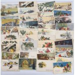 Group of Postcards with Stamps: Mostly Estonia, Christmas and New Year greetings (70)