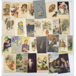 Group of Postcards with Stamps: Mostly Estonia - Eastern, Birthday wishes etc (51)