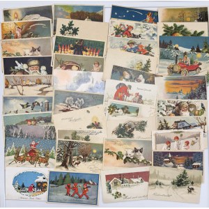 Gruppe von Postkarten mit Briefmarken: Hauptsächlich Estland, Weihnachts- und Neujahrsgrüße (75)