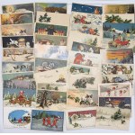 Group of Postcards with Stamps: Mostly Estonia, Christmas and New Year greetings (75)
