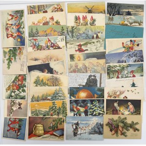 Gruppe von Postkarten mit Briefmarken: Hauptsächlich Estland, Weihnachts- und Neujahrsgrüße (75)