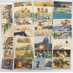 Group of Postcards with Stamps: Mostly Estonia, Christmas and New Year greetings (75)