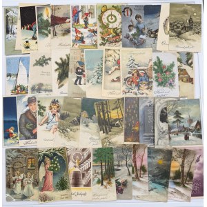 Gruppe von Postkarten ohne Briefmarken: Hauptsächlich Estland, Weihnachts- und Neujahrsgrüße (70)