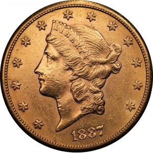 USA - 20 dolarów 1887 - (S) San Francisco - Liberty Head