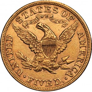 USA - 5 dolarów 1886 - Filadelfia - Liberty Head