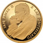Set Papieski 1988 - Jan Paweł II - X lat Pontyfikatu - zestaw 4 złotych monet w etui