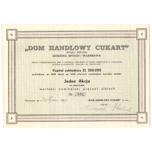 Dom Handlowy CUKART - 1 x 50 złotych 1939 - niski numer seryjny 022