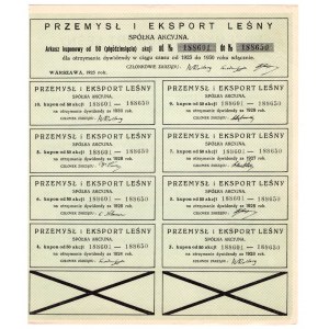 Przemysł i Eksport Leśny S.A. w Warszawie - 50 x 1.000 marek 1923