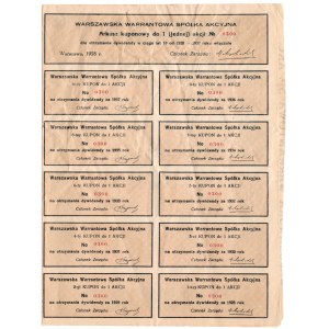 Warszawska Warrantowa Spółka Akcyjna - 25 złotych 1928