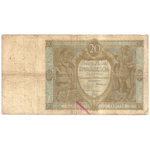 20 złotych 1929 - ostatnia znana seria DZ