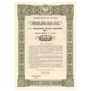 4,5% Wewnętrznej Pożyczki Państwowej - 100 złotych 1937 - Lit.C