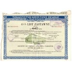 Towarzystwo Kredytowe Ziemskie w Warszawie - 4 % list zastawny serii 5-tej na 400 i 1000 złotych 1935