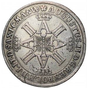 August II Mocny (1697-1733) - Talar 1702, Lipsk - Order Dannebroga - RZADKI