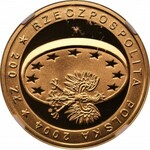 200 złotych 2004 Wstąpienie Polski do Unii Europejskiej - NGC PF69 Ultra Cameo - źle osadzona w slabie