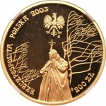 200 złotych 2003 - Jan Paweł II 25-lecie Pontyfikatu - NGC PF70 Ultra Cameo