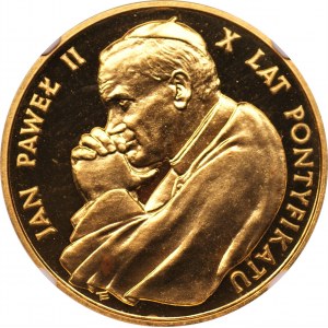 10.000 złotych 1988 Jan Paweł II - X Lat Pontyfikatu - NGC PF68 Cameo