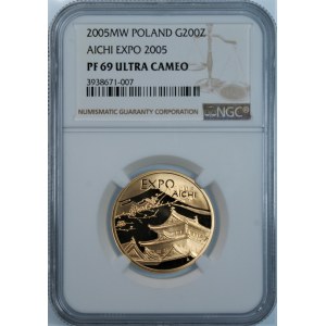 200 złotych 2005 Expo 2005 - NGC PF69 Ultra Cameo