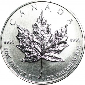KANADA - 50 dolarów 2007 - 1 uncja czystego palladu - Pd999, 31,1 gram