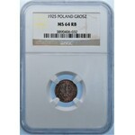 1 grosz 1925 - NGC MS64 RB