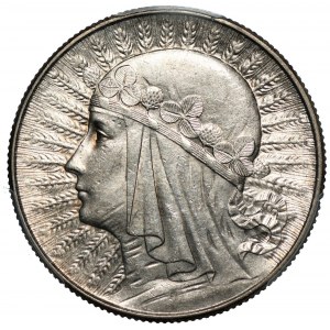 5 złotych 1934 - Głowa Kobiety - PCGS AU58