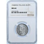 1 złoty 1968 - NGC MS64 - rzadki rocznik