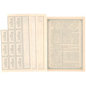 Zestaw 3 sztuk - 5% Państwowej Pożyczki Konwersyjnej 1924 - 10,50 i 100 złotych
