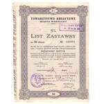 Towarzystwo Kredytowe Miasta Warszawy - 5 % List Zastawny na 50 złotych 1926 - zestaw 2 sztuk