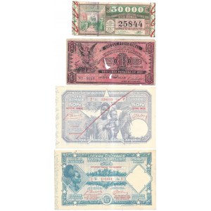 Kongo Belgijskie 2 losy loterii + Peru 1 libra 1921 + los loterii