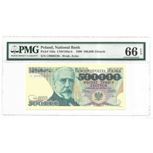 500.000 złotych 1990 - seria C - PMG 66 EPQ