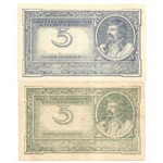 5 marek 1919 - seria S - odmiana kolorystyczna - druk niebieskoszary