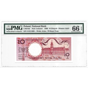 Miasta Polskie - Warszawa - 10 złotych 1990 - A - PMG 66 EPQ