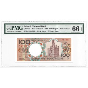 Miasta Polskie - Poznań - 100 złotych 1990 - A - PMG 66 EPQ