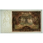 100 złotych 1934 - seria AV - dwie kreski w znaku wodnym na dole marginesu