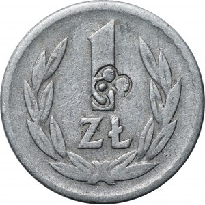 1 złoty 1966 - z kontrmarką Polska Walcząca