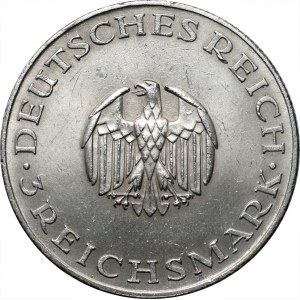NIEMCY - Weimar - 3 marki 1929 A - Lessing
