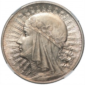 10 złotych 1932 - Głowa Kobiety - Londyn- NGC AU58
