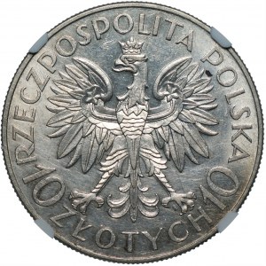 10 złotych 1933 - Sobieski - NGC AU details