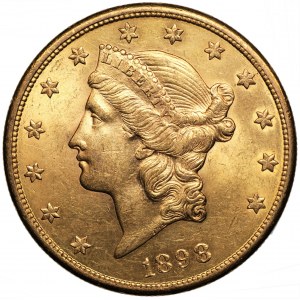 USA - 20 dolarów 1898 - (S) San Francisco - Liberty Head